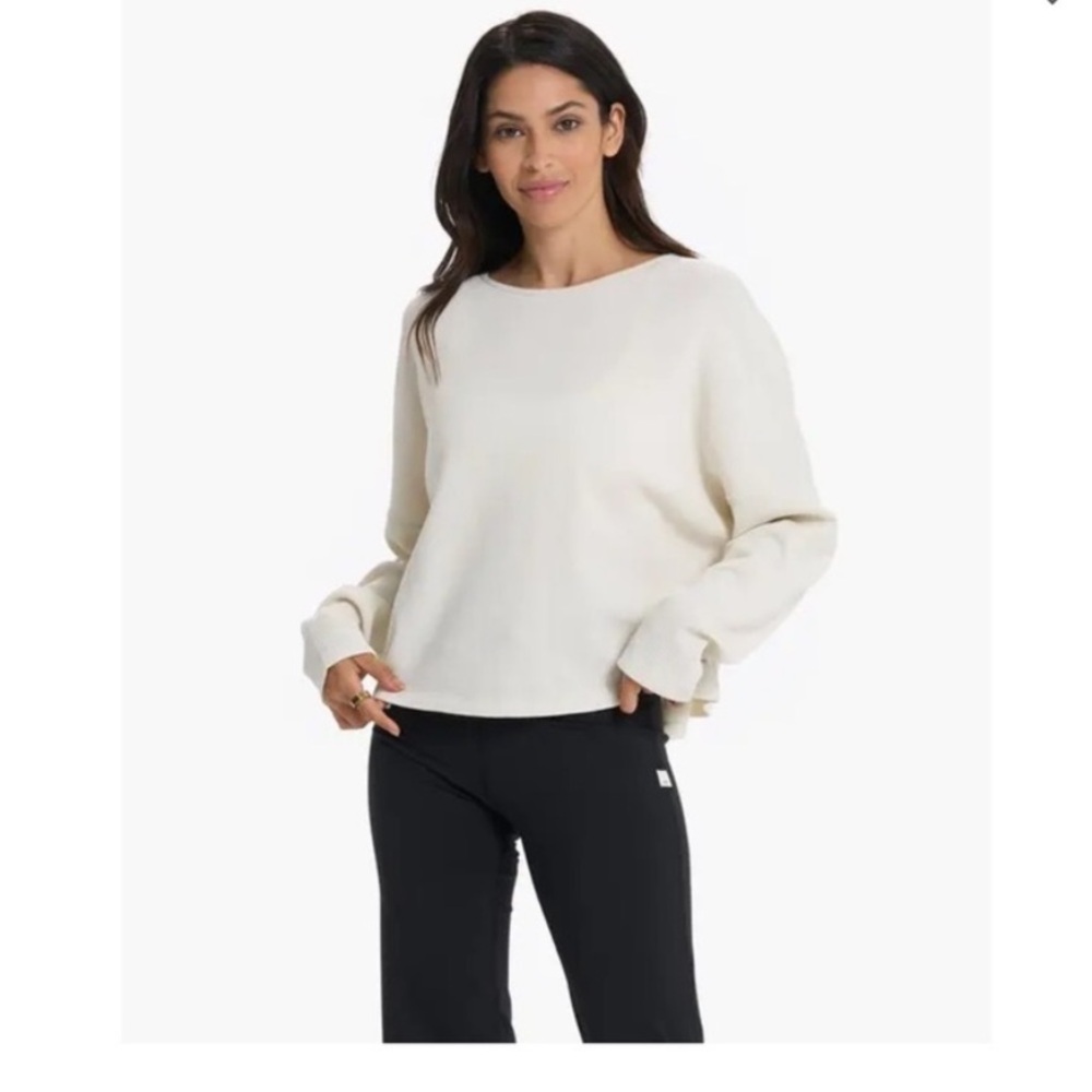 Vuori Slouchy Oversized Waffle Crew